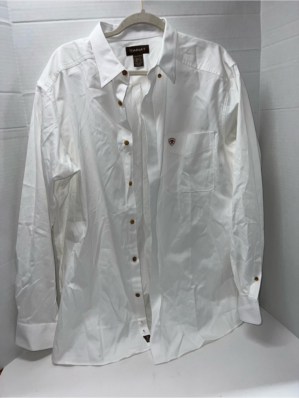 Ariat White Long-Sleeve Button Front Dress Shirt